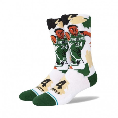 Sokid Stance PAINT GIANNIS suurus 43-47 valge/roheline