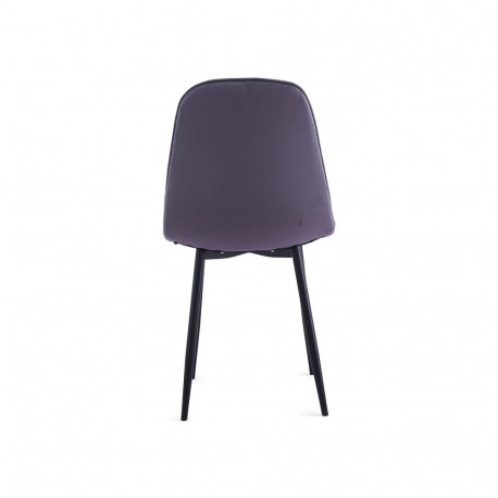 STOKE DINING CHAIR DARK GREY/BLACK LEGS