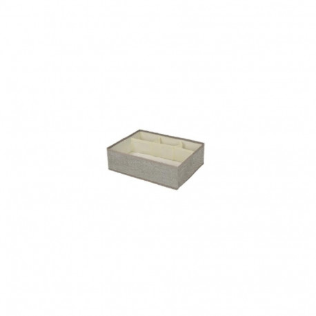 BOXSTORAGE 4 GRID 33X23.5X9CM BEIGE TEX