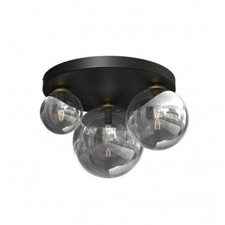 CEILING LIGHT BURSA 3XE14/E27 BLACK/GOLD