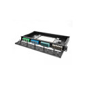 DeLOCK 19" LWL HD (High Density) patch panel 1 U (black, for HD cassettes or LWL adapter panels)
