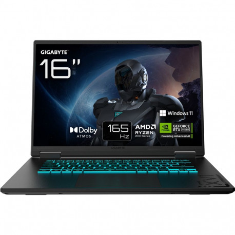 GigaByte GAMING A16 3VHK3DE894SH (black, AMD Ryzen 7 260, NVIDIA GeForce RTX 5060, 16 GB DDR5, 1 TB 