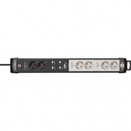 Brennenstuhl Connect Premium-Line WLAN power strip 6-way (black/light gray, 3 meters, timer, voice c