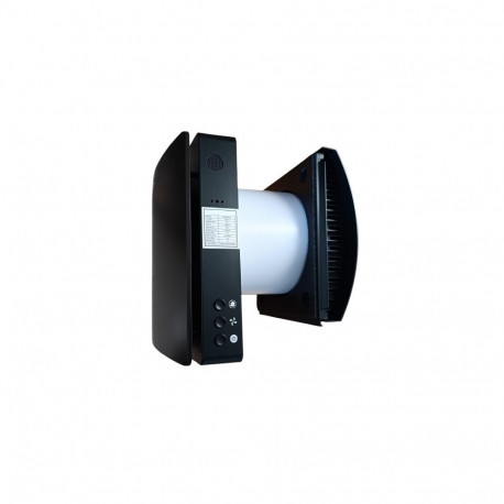 Recuperator for thin Wall, Single-Room upto 46m2, with Humidity Sensor, Wi-Fi, Tuya, black