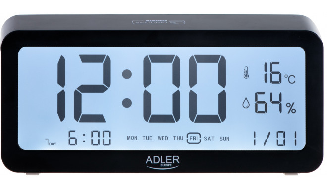 Adler äratuskell AD 1195b, must