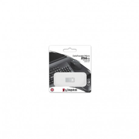 Kingston Pendrive 256GB DataTraveler Micro USB 3.2 Silver EU (DTMC3G2/256GB)