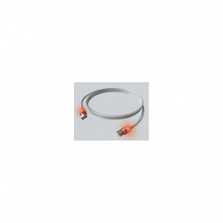 "EasyLan DualBoot LED Patchkabel RJ45 S/FTP Cat.6A (Class EA), mit saCon Stecker, LSOH, grau, 1 m"