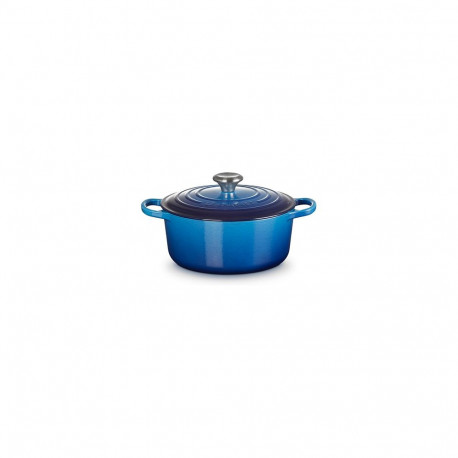 "Le Creuset 21177242202430 Signature Gusseisen-Bräter mit Deckel, 24 cm, Azure"