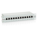 Equip patchpaneel 12x RJ45 Cat6 10" FTP 1HE ISO/IEC, helehall