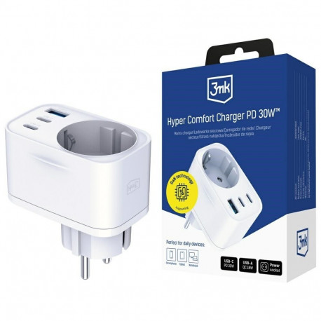 Charger 30W Schuko USB-A USB-C PD