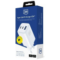 GaN laadija 65W QC4+ 1xUSB-A 2xUSB-C, valge