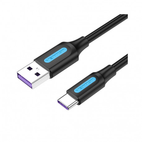 CABLE USB-C TO USB2.0/1M PVC BLACK CORBF VENTION