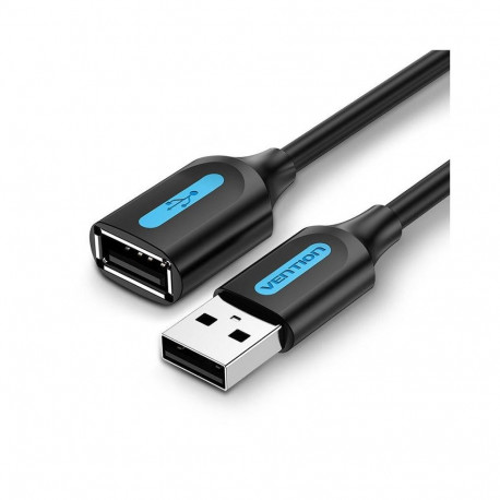 CABLE USB2.0 MALE TO FEMALE/2M BLACK CBIBH VENTION