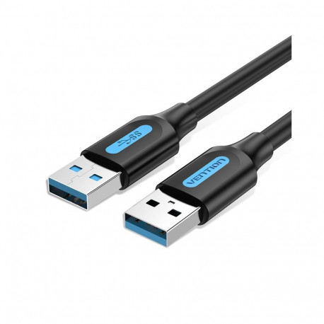 CABLE USB3.0 MALE TO MALE/0.5M BLACK CONBD VENTION
