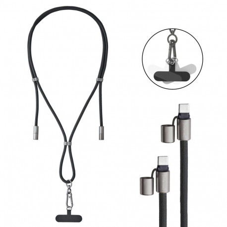 CABLE USB-C TO USB-C 1.65M/LANYARD BLACK 7991000 INTENSO