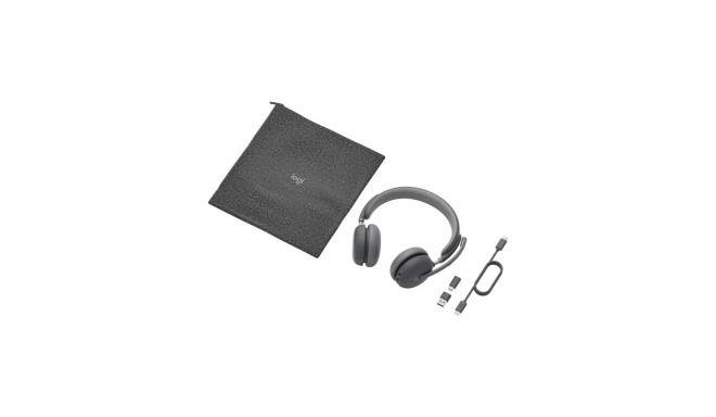 Wireless Headset - Logitech Zone Wireless 2 Teams Version, USB-C Receiver, AI Noise Cancellation, Bl