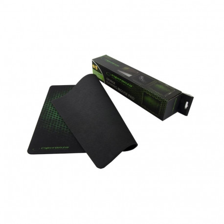Gaming Mouse Pad - Esperanza EA146G Fabric Surface, Rubber Base, 440x354 mm, Black/Green