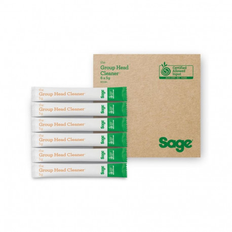 Coffee Maker Cleaner - Sage Head Group Cleaner SCC201 6 Pack, 5g Packets, White