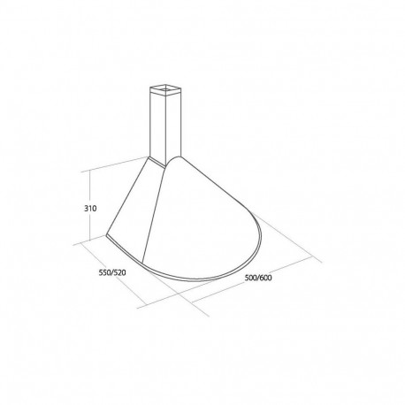 Chimney Hood - Akpo Wk-5 Rondo Turbo 50 Inox