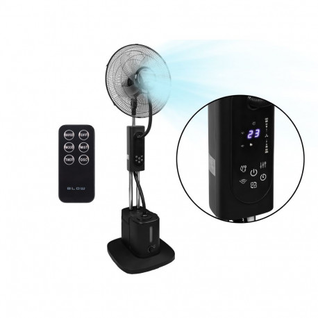 44-661# Wentylator stojący 16" 90w klimator z funkcją mgiełki czarny