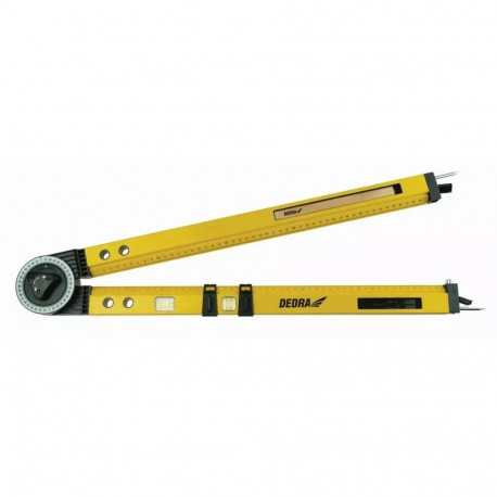 Reguleeritav nurgamõõdik vesiloodiga 620mm, 2 libelli