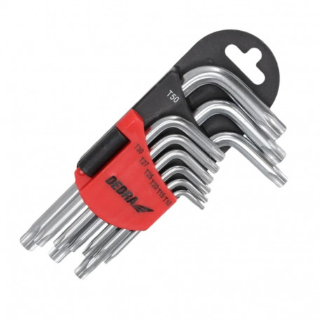 Klucze torx krótkie t10-t50 zestaw 9szt, crv