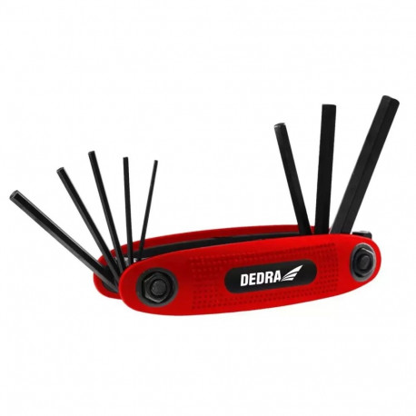 Kuuskantvõtmete komplekt 8tk 1.5-8mm CrV, must