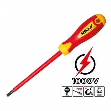 Wkrętak izolowany płaski 6.5x150mm