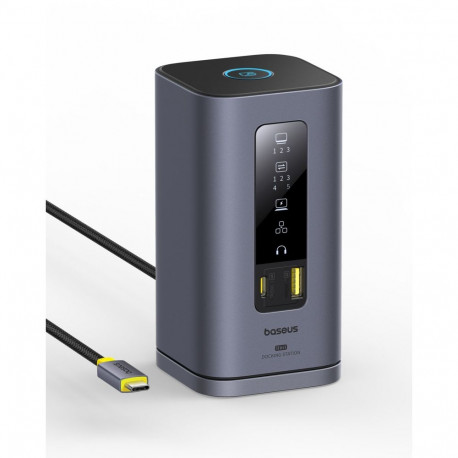 Baseus USB-C jaotur Spacemate 11w1 3x HDMI@60Hz 2x USB-A 10Gb/s 1x USB-C 10Gb/s RJ45 2x USB-A 1x USB