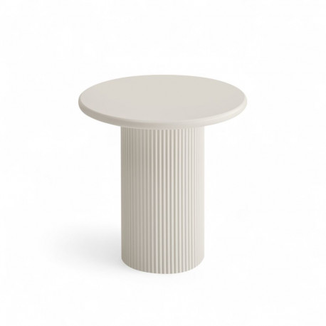 Diivanilaud WAVE ø50 cm, valge