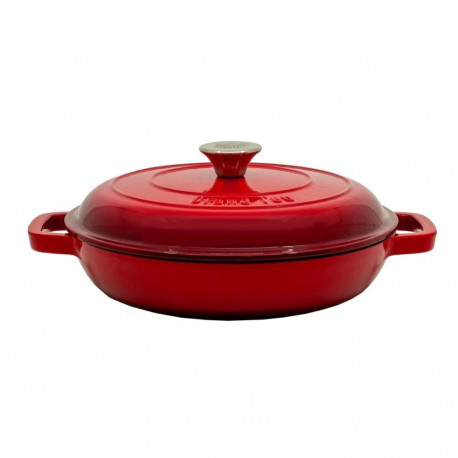 PAN GRILL kaanega Grand Feu punane D27CM