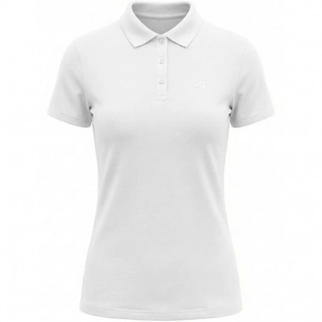 Koszulka damska polo 4F F0768 biała 4FWMM00TPTSF0768 10S 2XL