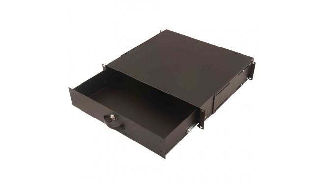 Digitus document tray 2 U (black, lockable)