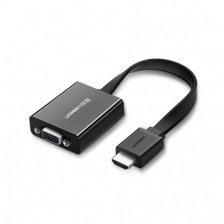 Ugreen adapter HDMI - VGA micro USB / audio 3.5 mm mini jack black (40248)