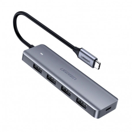 Ugreen Ugreen USB Type C HUB - 4x USB 3.2 Gen 1 with USB-C power port gray (CM219 70336)