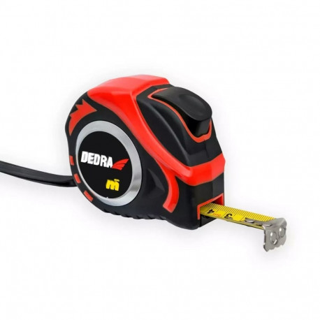 Mõõdulint 5m/19mm automaatlukustus magnet kahepoolne nailonlint kummikattega korpus blisterpakend, p