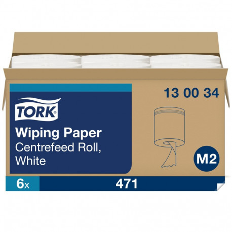 Rullpaberrätikud Tork  M2, 165mx19,5cm, 1-kih, valge, 130034 (6 tk)
