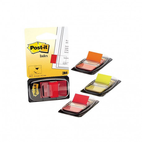 Indeksid Post-it 680 25,4x43,2mm 50tk/pk kollane sws