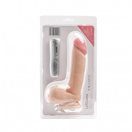 Simple Pleasure vibraator 20cm 7 vibratsioonirežiimi kübernahk juhtmega juhitav, ihuvärvi