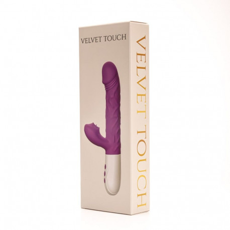 Rabbit-tüüpi silikoonist vibraator USB-ga laetav, lilla