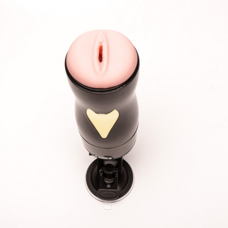 Vagiina-masturbator vibreeriv USB-ga laetav Cyberskin, must