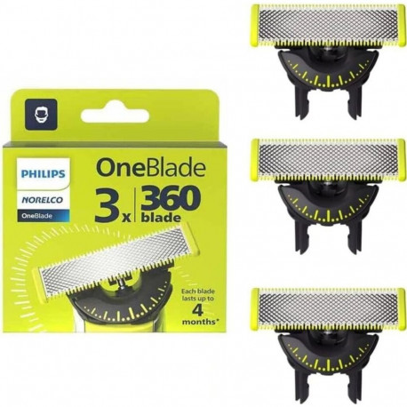 OneBlade trimmer 360 QP430/50 3tk, hõbedane/heleroheline