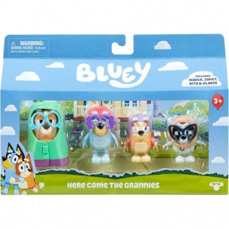 Bluey figuurikomplekt 4-osaline siin tulevad vanaemad