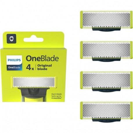 Ersatzklinge OneBlade QP240/50 (silber/hellgrün, 4 Stück)
