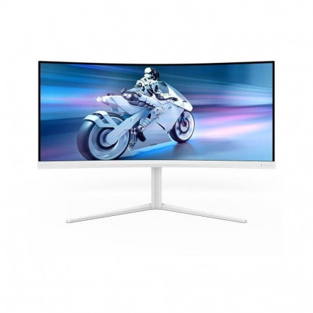 Philips Evnia 34M2C5501A, gaming monitor - 34 - white, WQHD, VA, curved, Ambiglow, dynamic lighting,