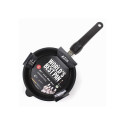 Induction frying pan with detachable handle