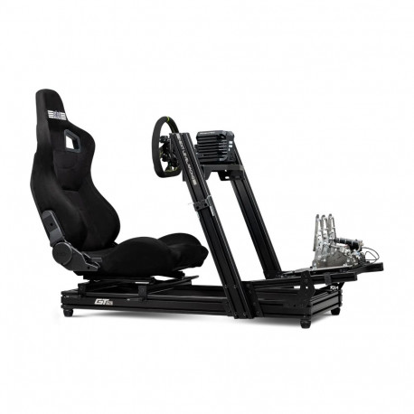 Next Level Racing GTElite Lite | Aluminium Simulator Cockpit, Wheel Plate Edition | Black