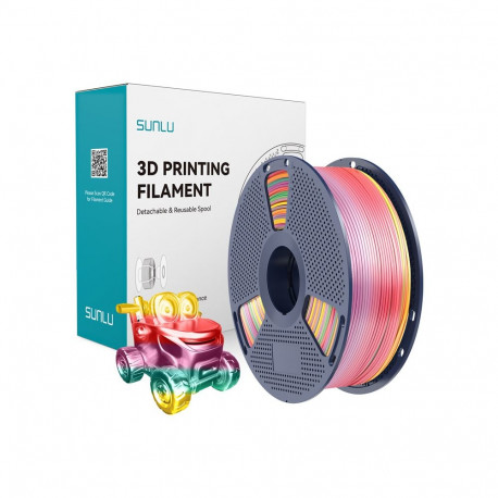 Sunlu PLA+ Silk Filament (Rainbow 01)