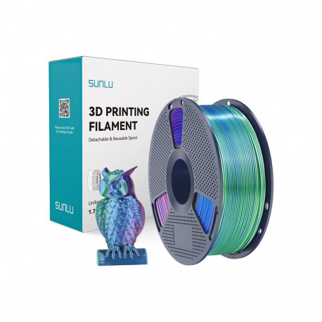 Sunlu PLA+ Silk Tri-Color Filament (blue-green-purple)