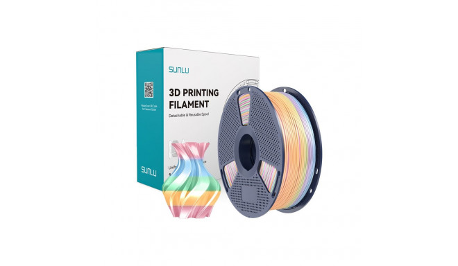 Sunlu PLA+ Silk Filament (Rainbow) 04